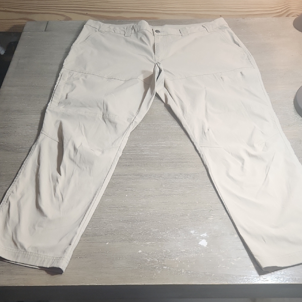 Columbia Flex ROC Tan Hiking Pants 40x30 Casual Pockets